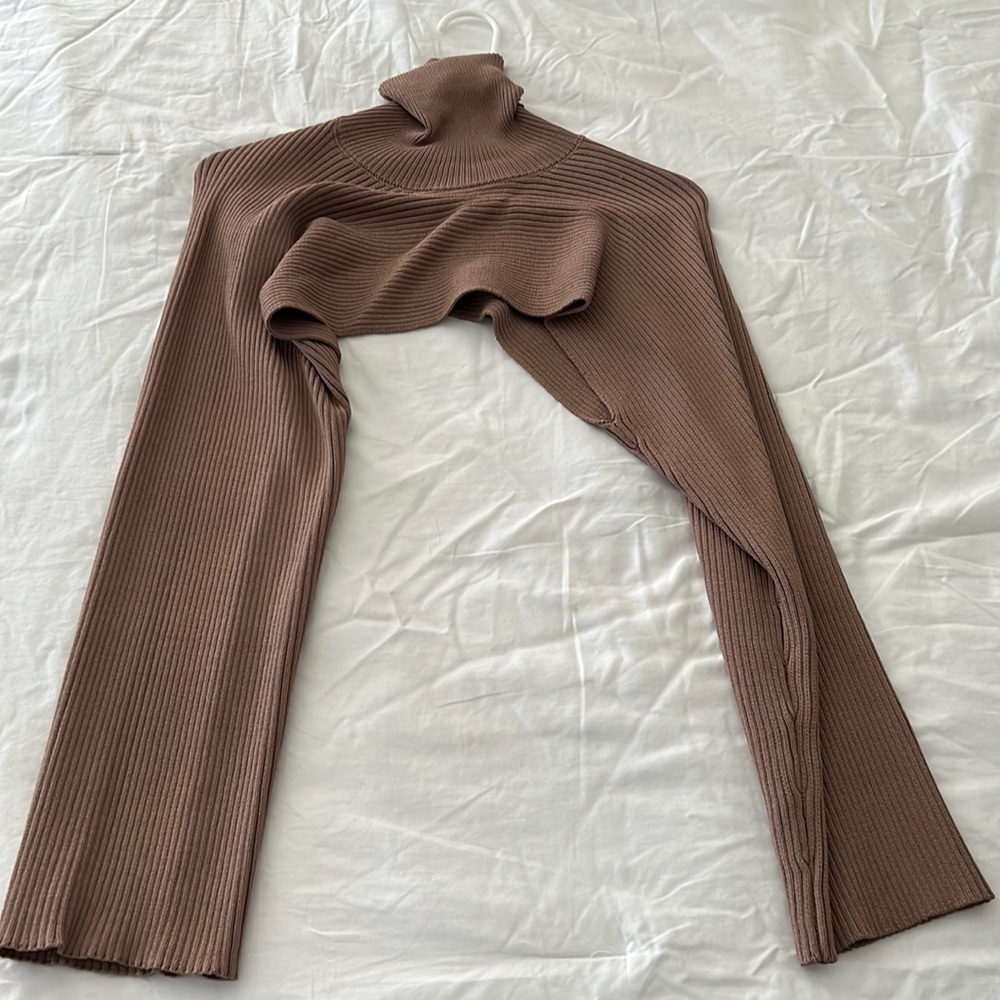 Zara Turtleneck Shrug / Arm Warmer Sweater
